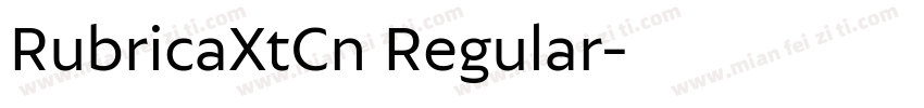 RubricaXtCn Regular字体转换